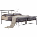 TEMPO KONDELA Ágy ágyráccsal, ezüst fém, 160x200, DORADO NEW - smartbutor