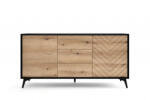 WIPMEB Pearl PE02 komód 154 2D3S fekete-tölgy - smartbutor