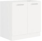 TEMPO KONDELA Mosogatószekrény, fehér, SPLIT 80 ZL 2F BB - smartbutor