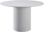 TEMPO KONDELA Étkezőasztal, fehér márvány/MDF, átmérő 120 cm, MAHIR TYP 1 - smartbutor