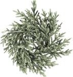 Family Collection Karácsonyi dekoráció, koszorú, havas, 27 cm, zöld (58530B) (58530B)