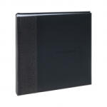 Kenro Kington fotóalbum 200db 10x15cm képhez, faerezet minta, PHOTOGRAPH dombornyomott felirat fekete (KE-KGA101B) (KE-KGA101B)