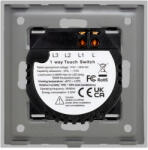 Luxion Intrerupator Simplu cu Touch din Sticla si Rama de Aluminiu LUXION 500W Gri (LX-ST-101A-GY)