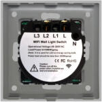 Luxion Intrerupator Simplu Wi-Fi si RF433 cu Touch din Sticla LUXION Gri (LX-WT2-RA101G-GY)