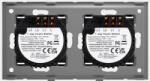 Luxion Intrerupator 2 x Dublu cu Touch din Sticla LUXION Alb (LX-ST-201/201-W)