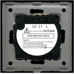 Luxion Intrerupator Dublu RF433 cu Touch din Sticla LUXION Negru (LX-MT-R201G-B)