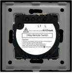LIVOLO Intrerupator Simplu RF433 cu Touch din Sticla LUXION Negru (LX-MT-R101G-B)