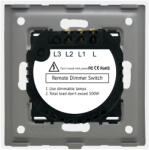 Luxion Intrerupator Dublu variator cu Touch din Sticla LUXION RF433 Alb (LX-MT-RD201G-W)