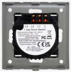 Luxion Intrerupator Dublu cu Touch din Sticla si Rama de Aluminiu LUXION 500W Auriu (LX-ST-201A-G)