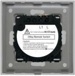 LIVOLO Intrerupator Simplu RF433 cu Touch din Sticla LUXION Gri (LX-MT-R101G-GY)