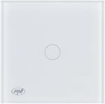 PNI Intrerupator cap scara si cap cruce simplu cu touch PNI CS101W 800W indicator LED sticla Alb (PNI-CS101W)