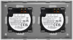 Luxion Intrerupator 2 x Simplu cu Touch din Sticla LUXION Gri (LX-ST-101/101-GY)