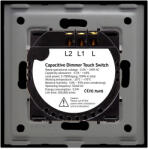 Luxion Intrerupator Dublu cu Variator si Touch din Sticla si Rama de Aluminiu LUXION Negru (LX-MT-D201A-B)