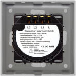Luxion Intrerupator Triplu cu Touch din Sticla si Rama de Aluminiu LUXION Gri (LX-MT-301A-GY)