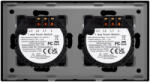 Luxion Intrerupator 2 x Dublu cu Touch din Sticla LUXION Negru (LX-ST-201/201-B)