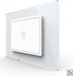 LIVOLO Intrerupator simplu Livolo wireless cu touch rama din sticla Alb (vl-fc1r-3wp-11)