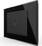 LIVOLO Intrerupator simplu Livolo touch rama din sticla standard Italian Negru (vl-fc1-3bp-12)