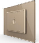 LIVOLO Intrerupator simplu Livolo touch rama din sticla standard Italian Auriu (vl-fc1-3ap-13)