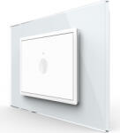 LIVOLO Intrerupator simplu Livolo touch rama din sticla standard Italian Alb (vl-fc1-3wp-11)