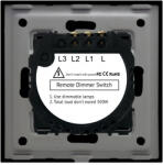 Luxion Intrerupator Dublu variator cu Touch din Sticla LUXION RF433 Negru (LX-MT-RD201G-B)