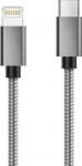 Lemontti Cablu de date Lemontti Type-C la Lightning MFI 1.5m 5V3A Max PD Quick Charge Grey (lemctlmfigr)