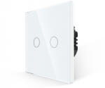 Luxion Intrerupator Dublu RF433 cu Touch din Sticla LUXION Alb (LX-MT-R201G-W)