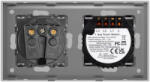Luxion Intrerupator Triplu si Priza cu Rama din Sticla LUXION Gri (LX-ST-301/MP010-GY)