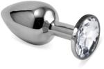 Lovetoy Dop Anal Cu Bijuterie Rosebud Classic Metal, Transparent, 6.5 Cm