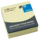 INFO NOTES Самоз. листчета Info Notes Жълт 50х50mm 240л (1901034-02-5658-01)