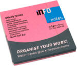 INFO NOTES Самоз лист Info Notes Розов неон 75х75mm 80 л (1901017-62-5654-32)