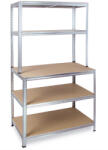 Intenso fém polc / munkaasztal - 180 x 100 x 60/30 cm (5 polc)