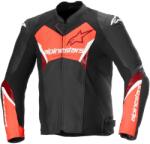 Alpinestars Faster 3 Airflow motoros bőrkabát fekete-fluo piros