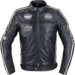  Motoros bőrkabát W-TEC Makso 4XL fekete felvarrókkal (22825-4XL)