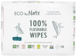 ECO by Naty Nedvesített törlőkendők illatmentesek, lehúzhatók - előnyös csomagolás 3x56 db