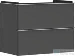 Hansgrohe XELU Q 78x47, 5 cm-es 2 fiókos fali szekrény króm fogantyúval, matt gyémántszürke 54028000 (54028000)