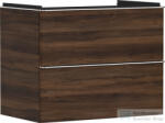 Hansgrohe XELU Q 78x47, 5 cm-es 2 fiókos fali szekrény króm fogantyúval, sötét dió 54030000 (54030000)