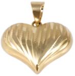 Ékszershop Vésett és matt arany szív medál (1297961)