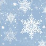 Ambiente Hókristályos karácsonyi szalvéta - Snowflakes blue (VR-33319121)