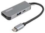 Caruba 3 az 1-ben portos USB-C hub asztroszürke - Space Grey - fotofelszereles