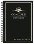 Concord Spirálfüzet, A5, vonalas, 70 lap, CONCORD, fekete (8959-CON) - tonerpiac