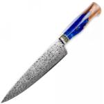 HARAHU Cuțit de bucătărie Damasc SA-20107 - Chef / Albastru KP20107