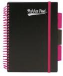 Pukka Pad Spirálfüzet, A5, vonalas, 100 lap, PUKKA PAD, "Neon black project book (7665-PPN)