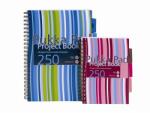 Pukka Pad Spirálfüzet, A5, vonalas, 125 lap, PUKKA PAD "Stripe project book (A15555021/PROBA5-LINED)