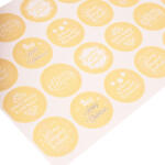 Valex Decor 24 db. 4cm-es karácsonyi matrica - Arany (DM06-01)