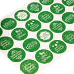 Valex Decor 24 db. 4cm-es karácsonyi matrica - Zöld (DM06-02)