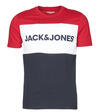 JACK & JONES Rövid ujjú pólók JJELOGO BLOCKING Piros EU S