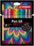 STABILO Комплект флумастери, Stabilo, Pen 68 Arty ST6818-1-20, 18 цвята (ST6818-1-20)