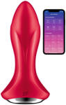 Satisfyer Rotator Plug 1 - akkus, gyöngyös anál vibrátor (piros)