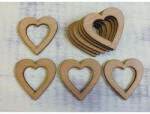  Natúr fa - Szív lyukas 5cm 10db/csomag - csinaldmagadshop