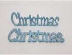  Christmas felirat metál kékezüst 15cm 2db/csomag - csinaldmagadshop